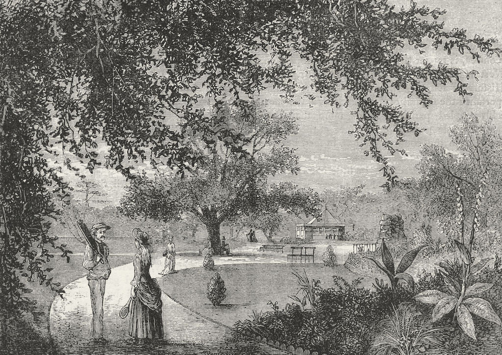 LONDON. West Ham Park 1888 old antique vintage print picture